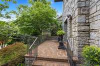 Front entry is warm and welcoming
