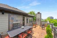 Rooftop with gas fireplace and incredible views that will never be obscured