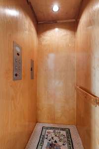 Elevator serves all four floors