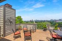 Rooftop has plenty of space and a gas fireplace!