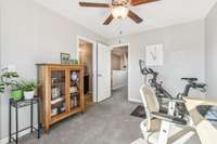Bedroom number two has its own full bathroom and walk-in closet.