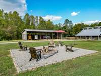 Great Firepit area for the Family and Friends. This oasis is totally surrounded by the 168 Acres for extreme privacy.