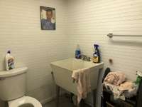 1/2 Bath in garage.