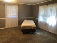 Only bedroom with Carpet.  Has large Closet area.