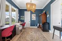 Office with private powder room (#2) and closet