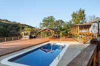 This backyard is amazing  and great for family and friends
