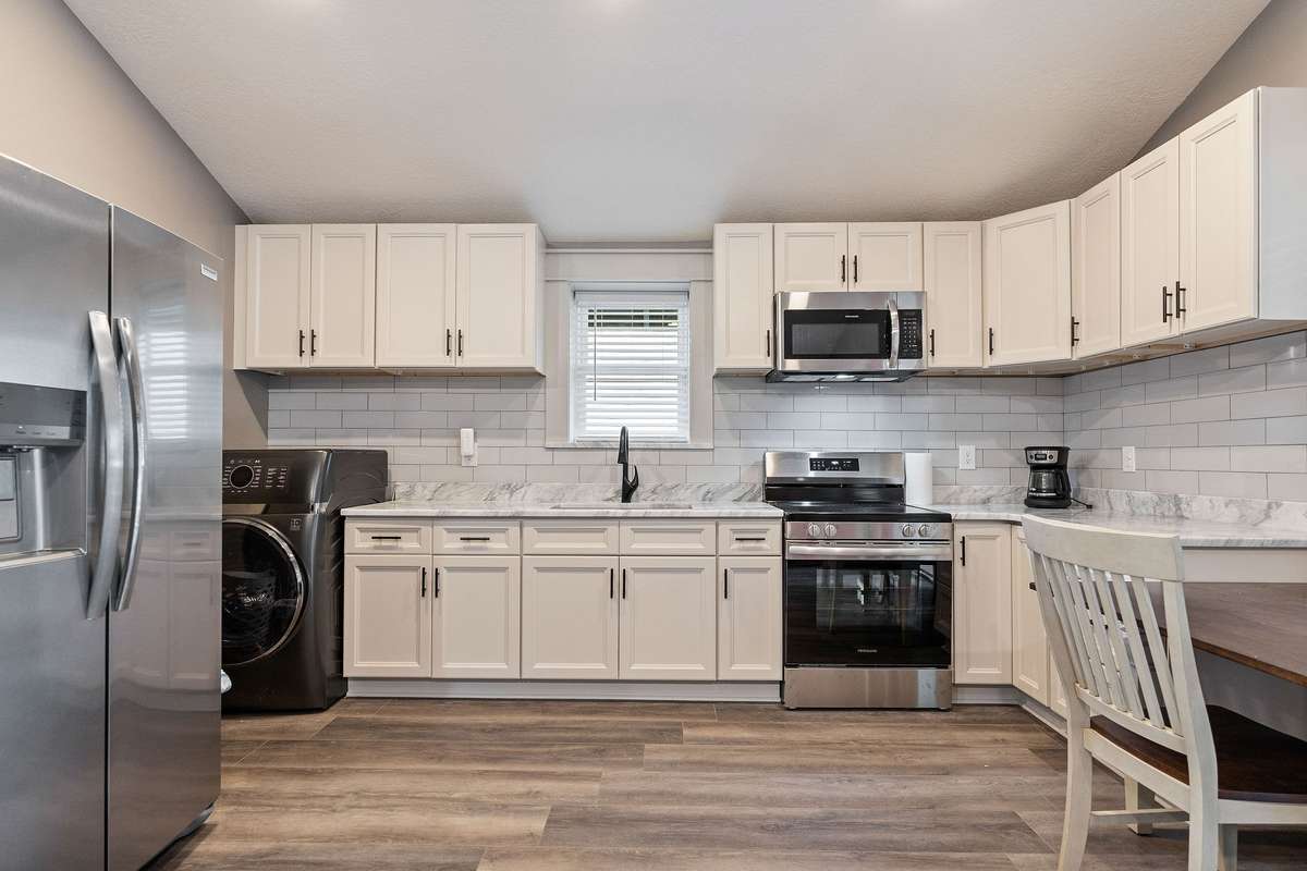 This guest house is fully furnished and could be used as Airbnb rental or mother-in-law