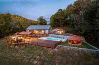 view of outside entertaining area and backyard paradise