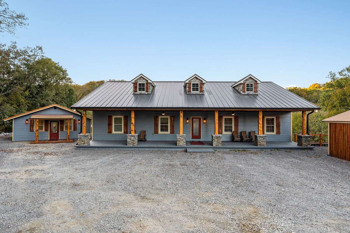 long country covered front porch