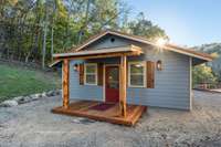 600 sq ft guest house with ductless heat/air, covered front and rear porch