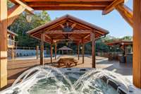 What a view from this  9 person hottub