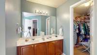 Double vanities and a walk-in closet are two more features of this primary suite. 1334 Nicole Ln  La Vergne, TN 37086