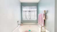 The primary bathroom has a relaxing whirlpool tub! 1334 Nicole Ln  La Vergne, TN 37086