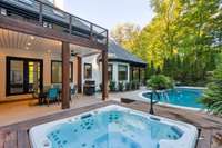 Jacuzzi built into the Ipe decking.