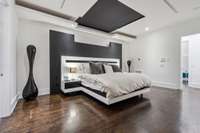Primary Suite features a custom bed design that was featured in Architectural Digest.