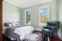 Your guests will enjoy this suite located on the lower level with it's own private bath and walk in closet.