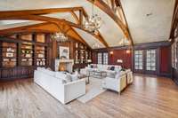 The double French Glass doors open to the Gallery