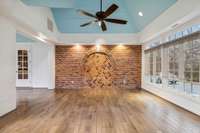 The other end of The Gallery connects to the garage and the living spaces above the garage.