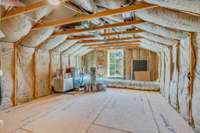 This home has no lack of storage! This walk-in attic room is a wonderful space for storage or further expansion and already has subfloor and a window.