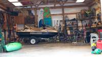 Interior of detached garage