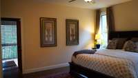 Primary suite with door to back deck