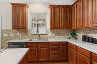 So much cabinet and counterspace.  There's also a large pantry in the kitchen.