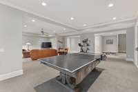 lower level bonus room with walk out covered patio and yard