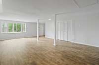 Rec area with extra large closet/utility room