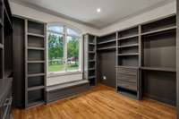 Custom-curated walk-in closet