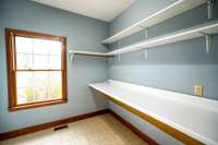 Large laundry room off kitchen.