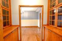 Butler's pantry between kitchen and dining room.