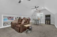 Bonus room on second floor.  This family uses this space to play games, read and home school.