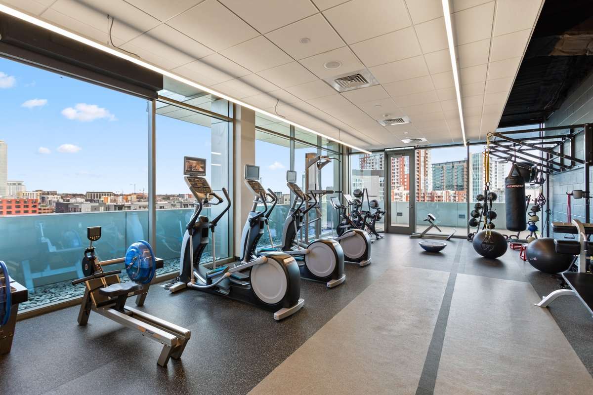 No excuses!  Treadmills, Peloton, Spin bikes, lunge track and more