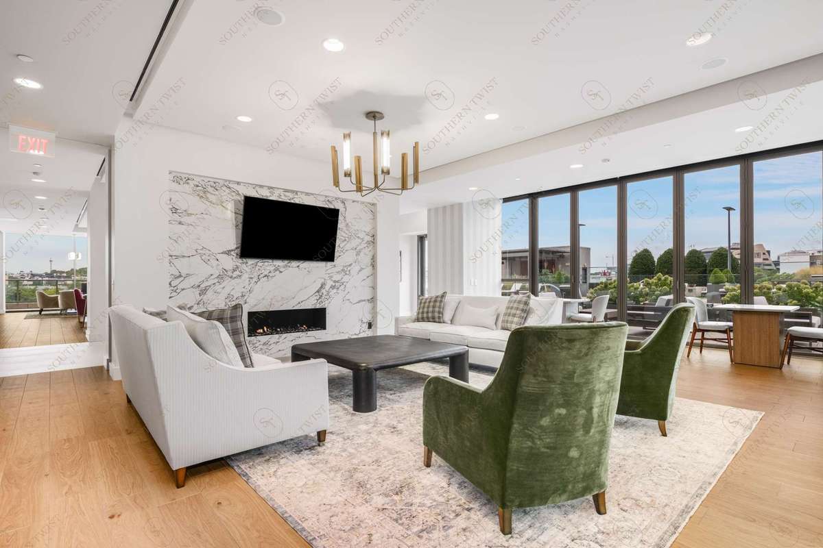 Newly renovated owner's lounge for watching the Preds or the Titans take all the way this year