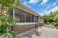 Comfortable screened in porch in the rear with the added bonus of a concrete patio for sun lovers all surrounded by a private fenced in back yard space.