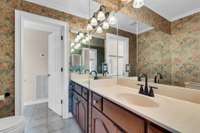 Super convenient 1/2 bath near the front entry of home.