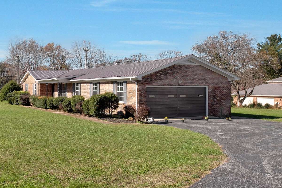 One level Brick Ranch with 2 car garage