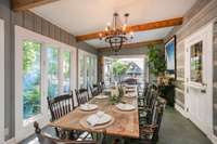 Grand dining area, which leads to the outdoor dining space