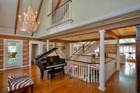 Second floor flex space - the perfect spot for a grand piano