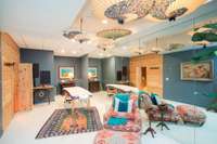 Wellness Room - Basement level, Massage/exercise room with Cedar lined infrared sauna