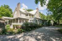 This gorgeous home was crafted from hand-hewn Hemlock logs from Washington State, along with beautiful stonework.