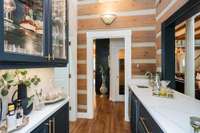 Wet Bar connecting the kitchen, pantry, great room and formal dining area
