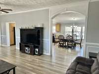 Access to the kitchen/ dining room from both sides of the living room!!