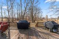 From the Sliding-Glass Doors overlooking the deck and backyard.