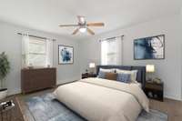 Bedroom is Virtually Staged