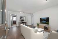Room is virtually staged.