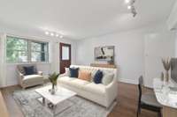 Room is virtually staged.