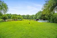 Back yard with plenty of space.