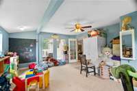 Another view of the large flex space currently being used as a playroom.