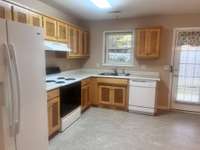 Kitchen with back patio door